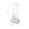 Miniatyrbillede 4 af 5: 2 Stykker Boksehandsker Display Rack Akryl Handsker Holder Holdbart Fighting Showcase for[YJD] clear
