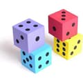 Firkantede terninger med skumprikker, 3,8 cm, 4 pr. pakke, blandede farver - perfekte til spil.[YJD]