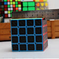 Miniatyrbillede 2 af 5: SAYTAY CFMOUR Speed Cube 4x4x4, Glat Magisk Kulfiber Sticker Speed Cubes, Forbedret Version Sort ST-001[YJD]