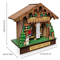 Miniatyrbilde 2 av 5: Værhus Skog Værhus Med Mann Og Kvinne Trehytte Barometer Termometer Og Hygrometer