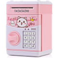 Miniatyrbilde 1 av 5: Elektronisk Sparebøsse for Katter for Barn Kontanter Tegneserie ATM Sparebøsse for Barn med Passord og Musikk God Gaveleke (Rosa) [kk]