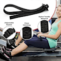 Miniatyrbillede 3 af 5: 2-pak Romaskine Fodstropper, Justerbare Fitnessstropper til Romaskiner [HK]