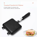 Miniatyrbilde 4 av 5: Toastjern Non-stick Grillet Sandwich Panini Maker Med Isolert Håndtak Varmt Sandwichjern Grillet Ost Maskin[YJD]