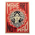 Pikkukuva 1 / 2: Make Art Not War -taidejuliste, kirjastokuvat, 18x24 tuumaa [YJD]