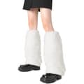 Damers varma fluffiga strumpor set termiska leggings för festklänningar [YJD] White
