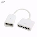 Miniatyrbilde 4 av 4: 10cm Docking 30 Pin Hunn Til Usb 2.0 Hunn Data Ladekabel Kort Kabel Dock 30p Svart &[HK] White 15CM