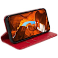 Miniatyrbillede 3 af 5: For Honor Magic7 Lite 5G/ X9c 5G Cover Kryds Tekstur Læder Telefon Cover Skjult Magnetisk [HK] Red