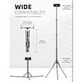 Miniatyrbillede 5 af 5: iPad Tripod Stativ, Tablet Gulvstand 65\" iPad Holder Montering Med Justerbar Højde Kompatibel Live Stream/Se, Kompatibel iPad Pro 12.9/11, Air M