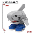Miniatyrbillede 2 af 3: Brainrot AI Tung Tung Tung Sahur Byggeklodser Tralalero Tralala Action Legetøjsfigurer[YJD] H