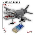 Miniatyrbillede 2 af 3: Brainrot AI Tung Tung Tung Sahur Byggeklodser Tralalero Tralala Action Legetøjsfigurer[YJD] D