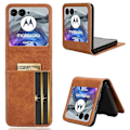 Miniatyrbillede 1 af 5: Til Motorola Razr 50 5G Wallet Case Stødsikkert Læder Telefon Cover[HK] Multicolor Style B