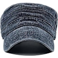Miniatyrbild 2 av 3: Unisex Vintage Militär Armé Flat Cap Justerbar Baseballkepsgrå[HK] navyblue