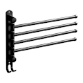 Miniatyrbilde 2 av 4: Baderomshåndkleholder med 4 stenger, 180° svingbar, SUS304 rustfritt stål håndkletørker, veggmontert håndklerist