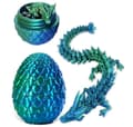 1 3D-printat drakägg, 3D-printad drakleksak, överraskningspresent till barn, vänner, kollegor (lasergrön)[YJD]
