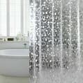 Badeforhæng - LARGEIGHT - 180 x 200 cm - Skimmelresistent - Vandtæt - 12 ringe inkluderet (YJD)