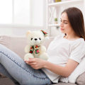 Pikkukuva 5 / 5: Joululahja Huivi Söpö Karhu Nuken Pehmolelu Joulupukinkorkki Karhu Nuken Kangas Nuken GAO248607_v (YJD) White One Size