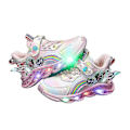 Miniatyrbilde 3 av 5: Elsa Prinsesse Print Jenter LED Fritidssko - Sklisikre Utesko for Barn, Lysende Vintersko[HK] 27-insole 16.8cm Purple T