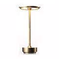 Miniatyrbillede 1 af 4: Ledningsfri bordlampe Dæmpbar Metal Genopladelig Guld Guld [kk] Gold Guld