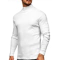 Miniatyrbilde 2 av 4: \"Herre Halv Høyhals Langermet Genser Topp\"[HK] XL white