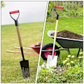 Miniatyrbilde 4 av 5: 2 stk D-håndtak for spade, plast, gode håndtilbehør for snøspade, graving, rive (kk)