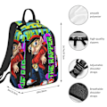 Miniatyrbild 4 av 5: SML Jeffy The Rapper Lätt Ryggsäck Student Bokväska Skolväska Satchel Daypack Unisex Ryggsäck Ryggsäck För Barn Tonåringar Vuxna 16.1 X 11.8 X 4.940inches