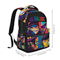 Miniatyrbild 2 av 5: a497 Gorillaz Laptop Ryggsäck Resväska Vandringsryggsäck Mode Casual Skolväska Bokväska Tryckt Axelväska För Vuxna Barn hbB497