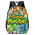 Miniatyrbild 1 av 3: My Singing Monsters Barnryggsäck Skolväska Vattentät Reseryggsäck för Barn Pojkar Flickor A