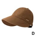 Vikbar solhatt med bred brätte, justerbar dragsko, strandhattar sommar (LGL) Kaffe Coffee