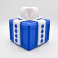 3D Irriterande Presentask med Skruvar, Irriterande Presentask med Vridförvaring Vit blå 6cm Vit blå 6cm White blue 6cm
