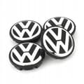 4-pack - Volkswagen VW Navkapslar / Hjulnavemblem - Bil Silver