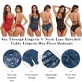 Miniatyrbillede 8 af 10: Blondebodysuits lingeri nattøj-lingeri SORT L sort L sort L sort L black L