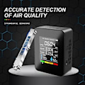 Miniatyrbild 4 av 5: 5 i 1 CO2 digital termometer fuktighetstestare koldioxid tvoc hcho luftkvalitetsmätare