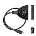 Miniatyrbild 2 av 5: 3-portars HDMI Splitter Kabel 1080p Multi Switch Switcher Splitter Väljare Hub Box