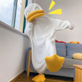 Miniatyrbild 1 av 5: Nattkläder Bärbar Filt Hoodie Anka Elizabeth Djur Onesie Pyjamas Flanell Cosplay För Män och Kvinnor Jul Djur Sovkläder Tecknad Festival /