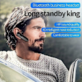 Miniatyrbild 5 av 5: Trådlöst Bluetooth headset business handsfree superlång standby V5.0 hörlur