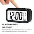 Miniatyrbild 2 av 4: Digital Väckarklocka Med Datum Och Temperatur Snooze-Knapp Ovanpå Fri Frakt