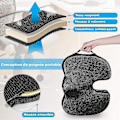 Miniatyrbild 2 av 4: Ergonomisk sittdyna i memory foam för kontor, bil och rullstol