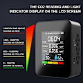 Miniatyrbild 2 av 5: 5 i 1 CO2 digital termometer fuktighetstestare koldioxid tvoc hcho luftkvalitetsmätare