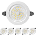 Miniatyrbild 1 av 5: Infälld LED Spotlight, IP44 Inomhus LED Spotlight, Extra Platt Infälld Spotlight 28mm, 9W 900lumen Motsvarande 90W Glödlampa, Kallvit 6000K, f