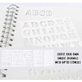 Miniatyrbild 5 av 5: 3-pack Prickade Anteckningsböcker A5 - Prickad Bullet Grid Journal Spiral (Blöder Inte Igenom) med 5 DIY-stenciler, 480 Sidor, Tjockt Papper 120 g/m² Tjockt Prickat Papper