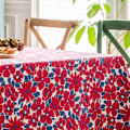 Miniatyrbild 4 av 4: Bordsduk, fransk lantlig konsttryck bordsduk fyrkantig bomull bordsöverdrag linne för kök matsal vår sommar picknick inomhus utomhusbruk (55 tum)
