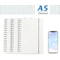 Miniatyrbild 2 av 5: 3-pack Prickade Anteckningsböcker A5 - Prickad Bullet Grid Journal Spiral (Blöder Inte Igenom) med 5 DIY-stenciler, 480 Sidor, Tjockt Papper 120 g/m² Tjockt Prickat Papper