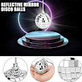 Miniatyrbild 3 av 5: Silverfärgad discokula juldekoration med glitter för jul och fest