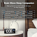 Miniatyrbild 2 av 4: Digital väckarklocka, LED-alarm med snooze-funktion, USB-portladdning (Vit)