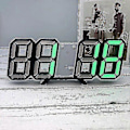 Miniatyrbild 3 av 4: Digital Väckarklocka Modern Design 3d Led Hängande Väggklocka