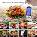 Miniatyrbild 5 av 5: Trådlös Kötttermometer för Stek/Grill, Extern Xxl-Display, 8 Köttsorter (Kötttermometer W