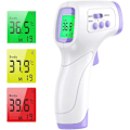 Miniatyrbild 1 av 5: Panntermometer för vuxna, infraröd med febervarning 2 i 1 kontaktfri panntermometer med minne, LCD-display