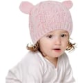 Miniatyrbild 3 av 4: Nyfödd Baby Vintermössa och Vantar Set Spädbarn Småbarn Varm Stickad Mössa och Vante Set för Pojkar Flickor Rosa, L