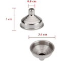 Miniatyrbild 3 av 5: Fickplunta Tratt 8mm 8-pack för Vinflaskor Vattenflaskor Påfyllare Rostfritt Stål