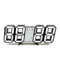 Miniatyrbild 1 av 5: LED Digital Skrivbordsklocka 3D Liten Väckarklocka Svart 25.2cm Heminredning Tyst Dimbar Snooze Tidsminne 12/24 Datum Temperatur Nattlampa